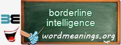 WordMeaning blackboard for borderline intelligence